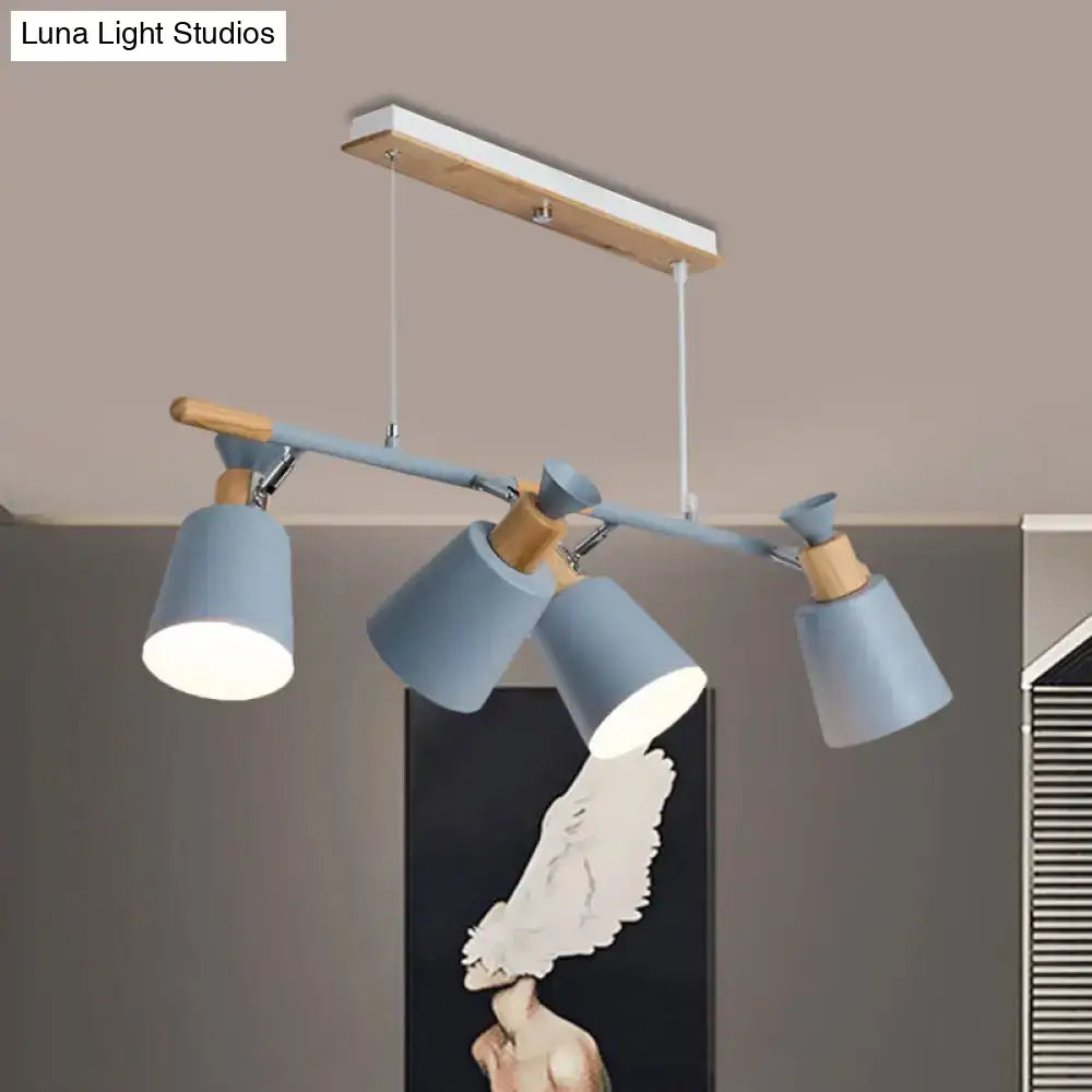 Modern white ceramic nordic island light kitchen tapered shade