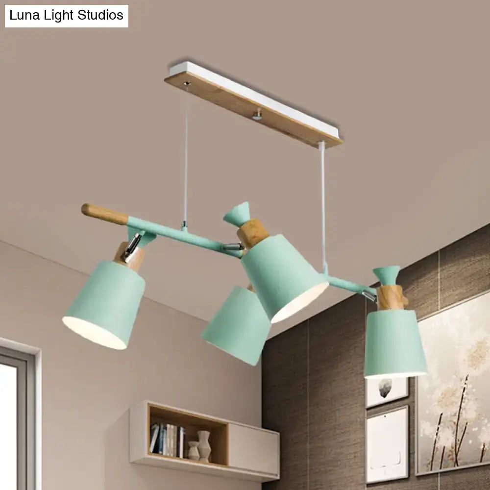Modern white ceramic nordic island light kitchen tapered shade