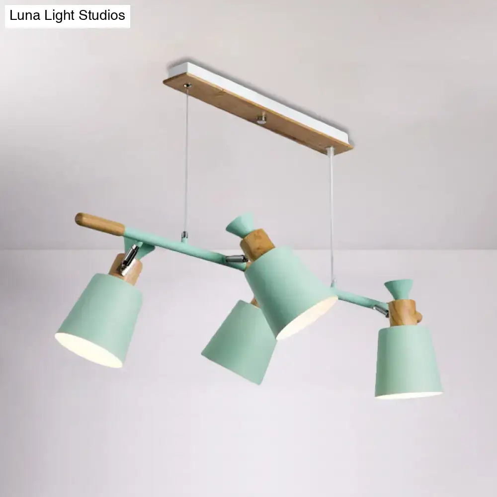 Modern white ceramic nordic island light kitchen tapered shade