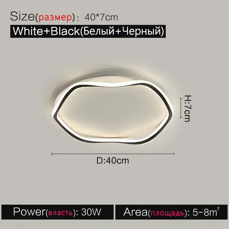 Modern white cloud led ceiling lamp for minimalist bedroom