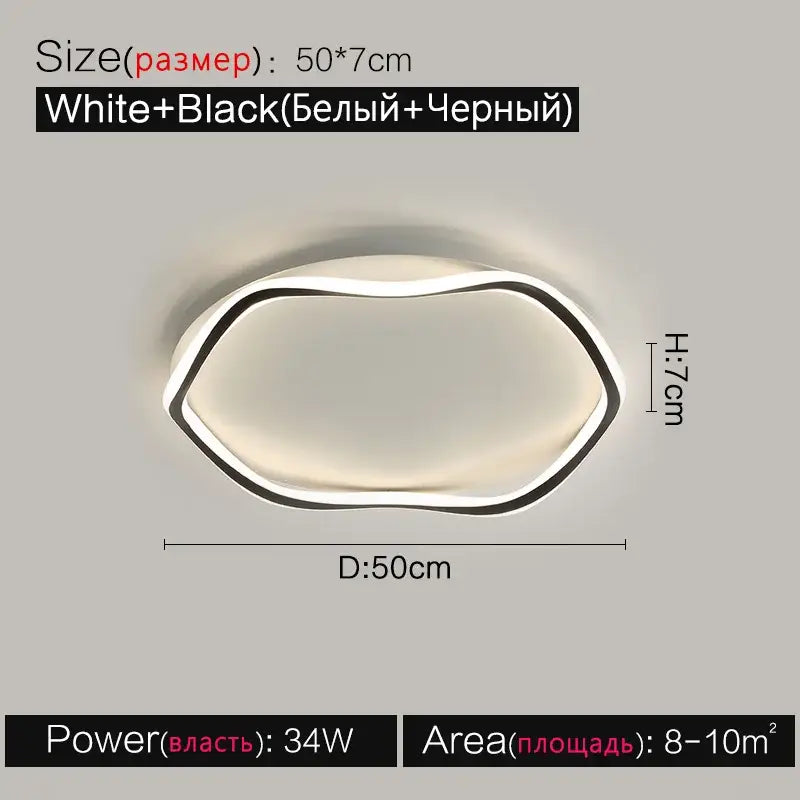 Modern white cloud led ceiling lamp for minimalist bedroom