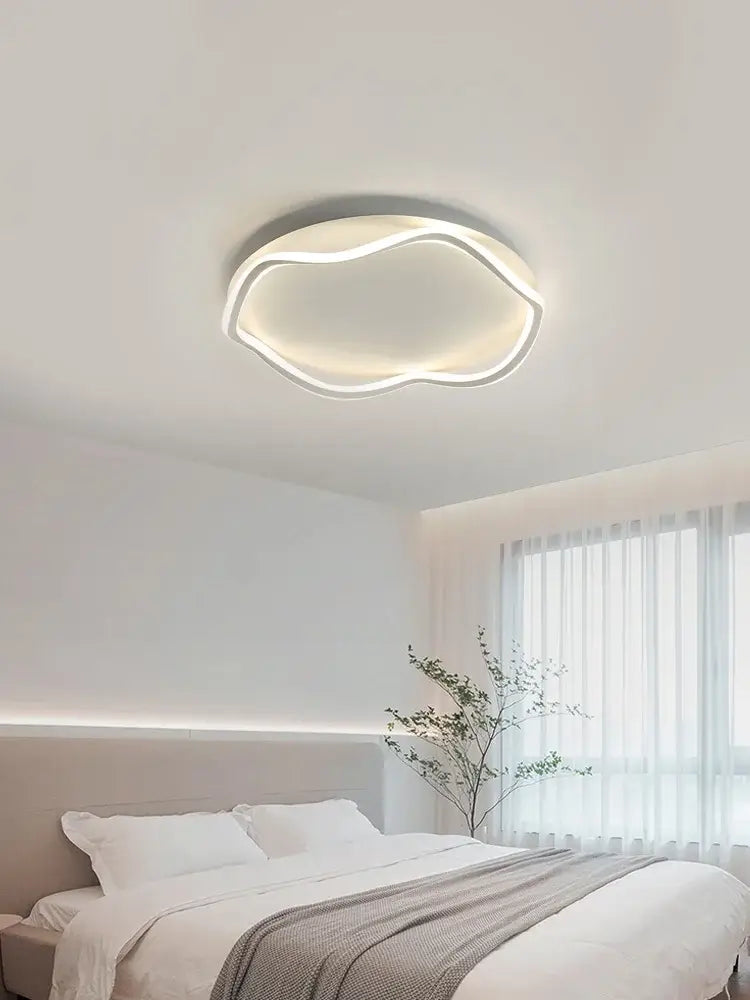 Modern white cloud led ceiling lamp for minimalist bedroom