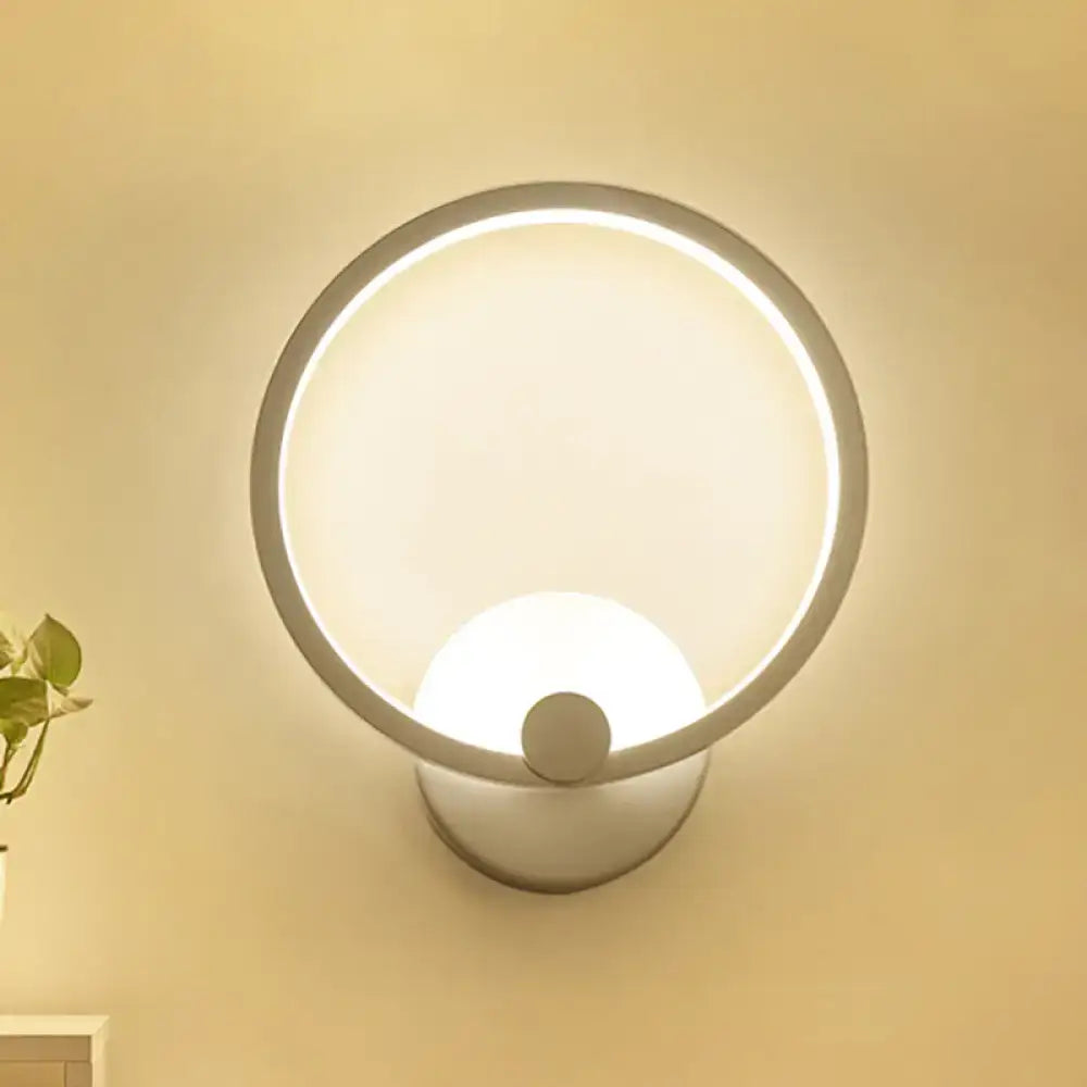 Modern white curved led wall lamp bedroom light type