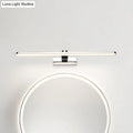 Modern white finish led wall light bathroom sconce