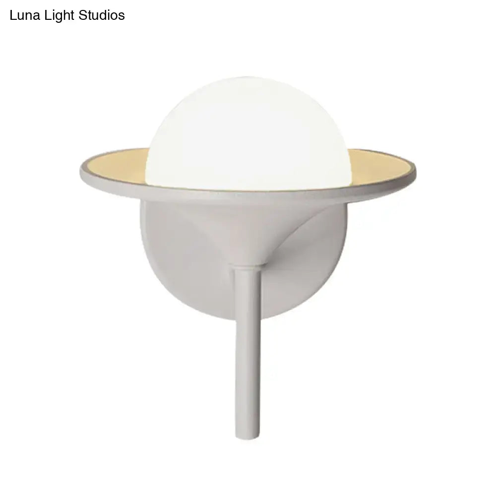 Modern white flared sconce light bedroom wall lamp 110v-120v
