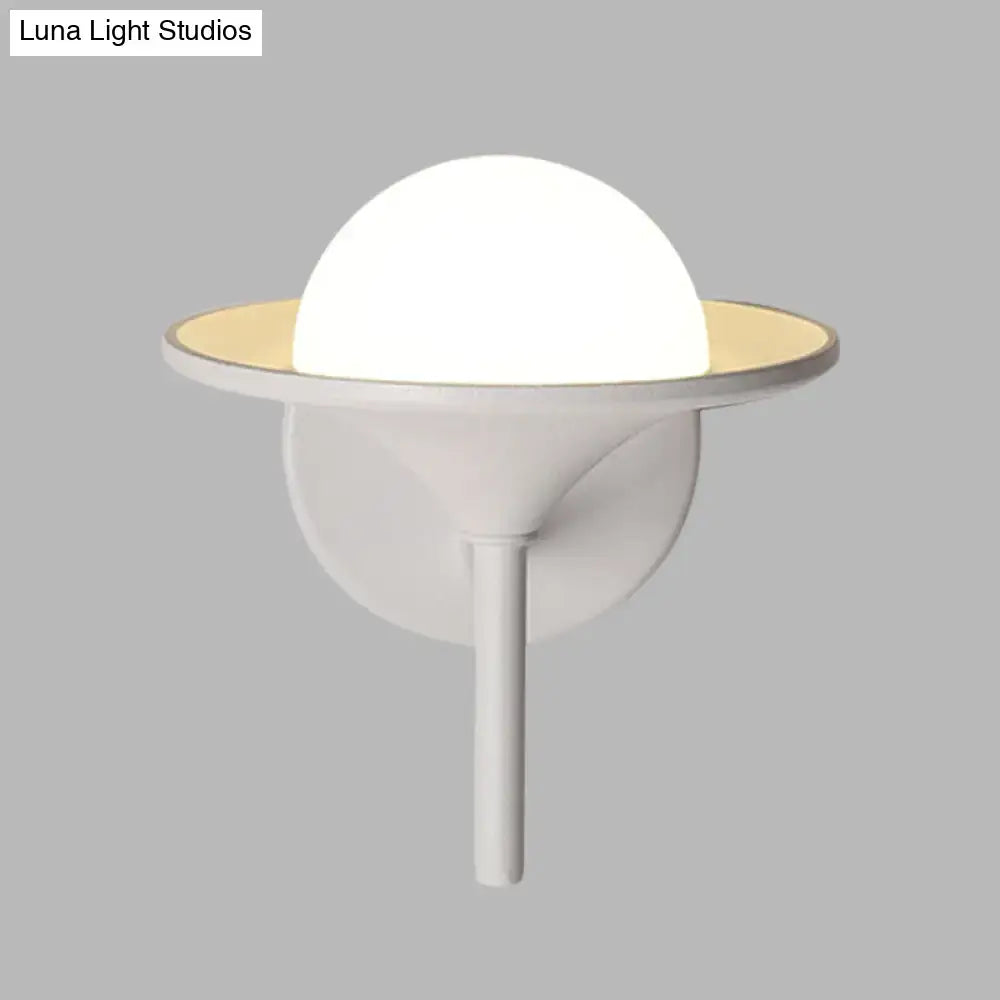 Modern white flared sconce light bedroom wall lamp 110v-120v