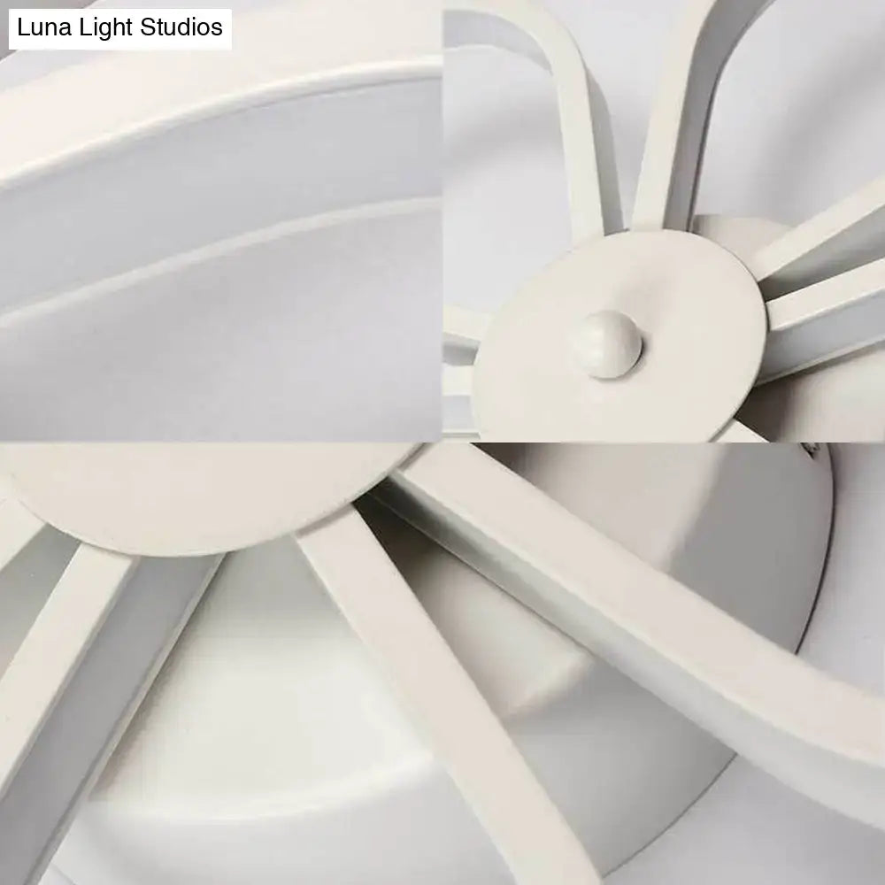 Modern white flower wall mounted led lamp dining room fixture