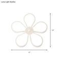 Modern white flower wall mounted led lamp dining room fixture