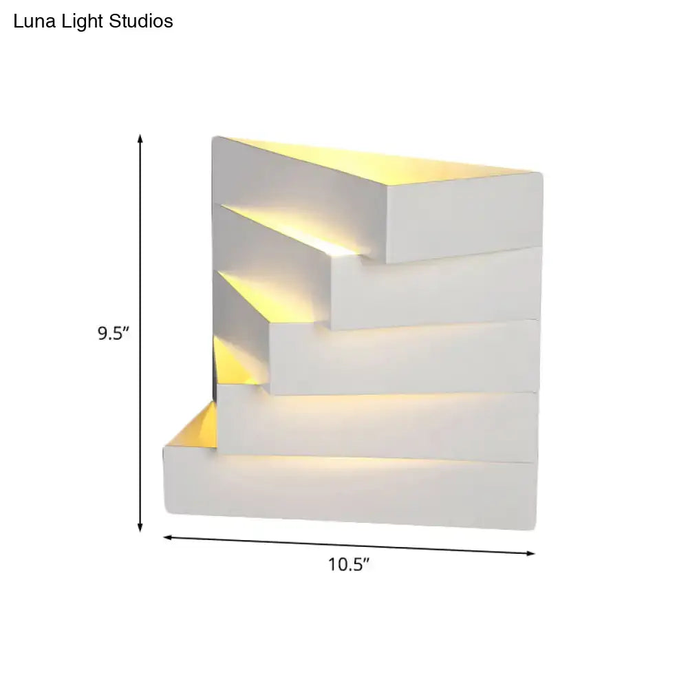 Modern white geometric wall mounted lighting living room sconce