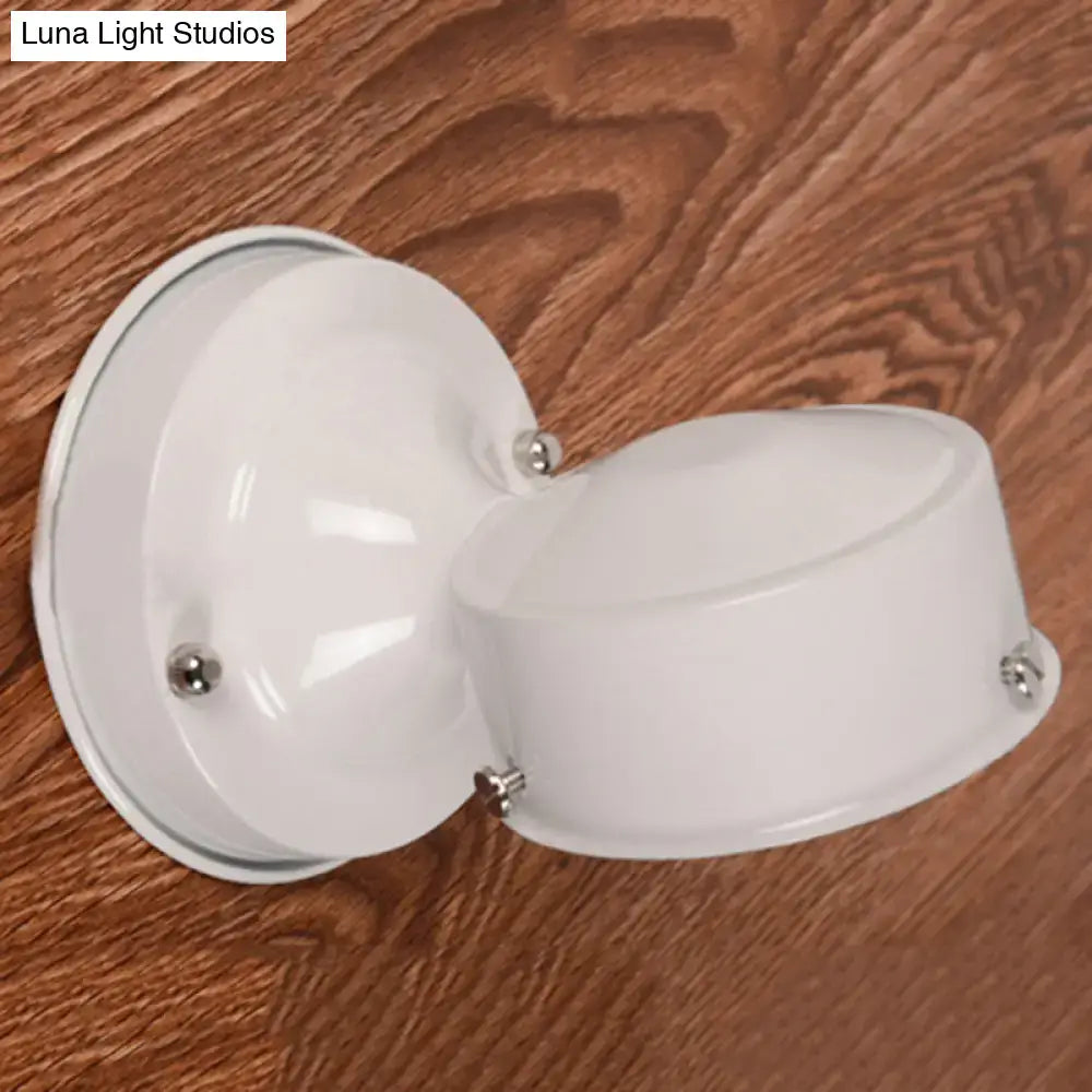 Modern white glass sconce light bedroom black & white mirror