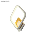 Modern white & gold sconce minimalist white bedroom wall light
