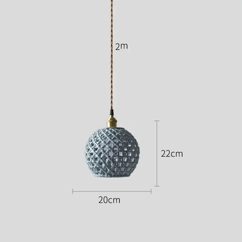 Modern white & gray geometric ceramic led pendant lights dining room