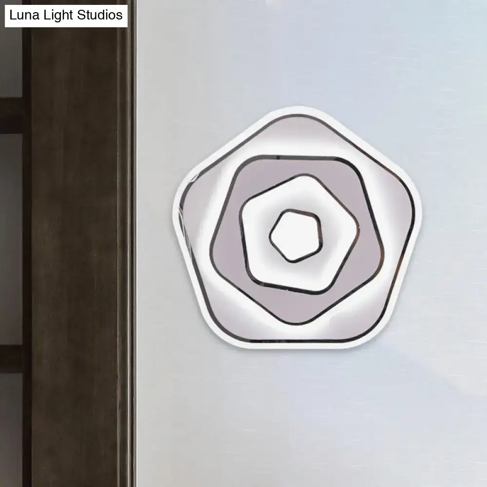 Modern white & gray sophisticated wall light for study room