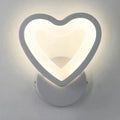 Modern white heart led wall sconce – bedroom minimalist light