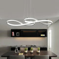 Modern white infinity led island light dining room remote control