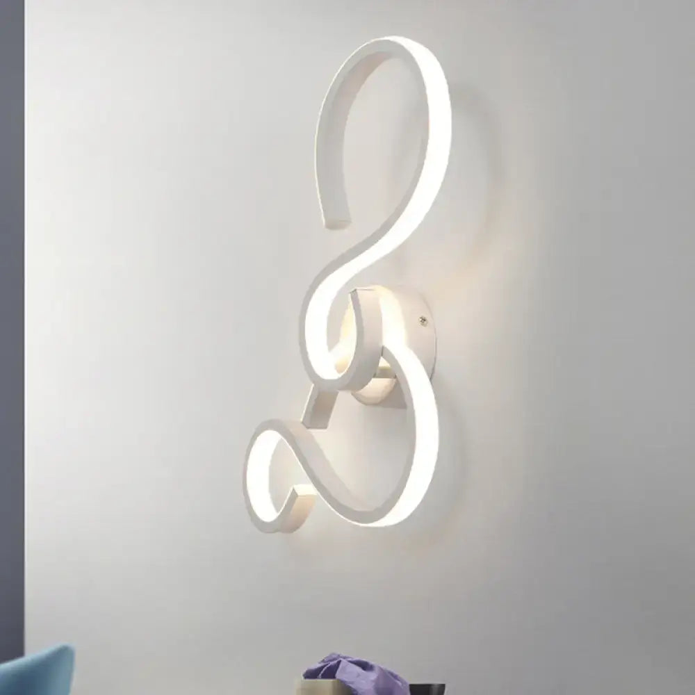Modern white infinity spiral led light living room bulb included