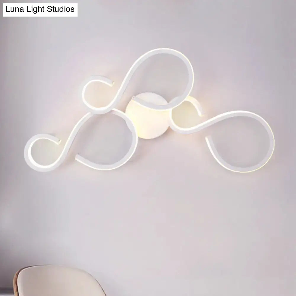 Modern white infinity spiral led light living room bulb included