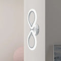 Modern white interlocking ring led wall light fixture bedroom simple design
