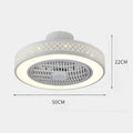 Modern white lattice led ceiling fan light bedroom chandelier