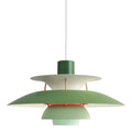 Modern white layered led pendant light for kitchen
