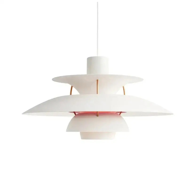 Modern white layered led pendant light for kitchen