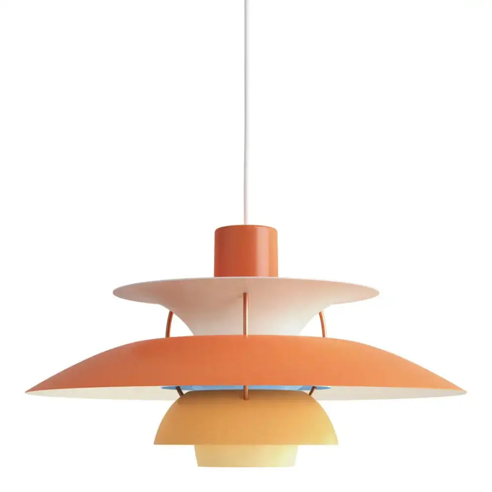 Modern white layered led pendant light for kitchen