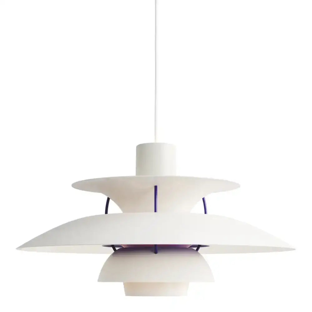 Modern white layered led pendant light for kitchen