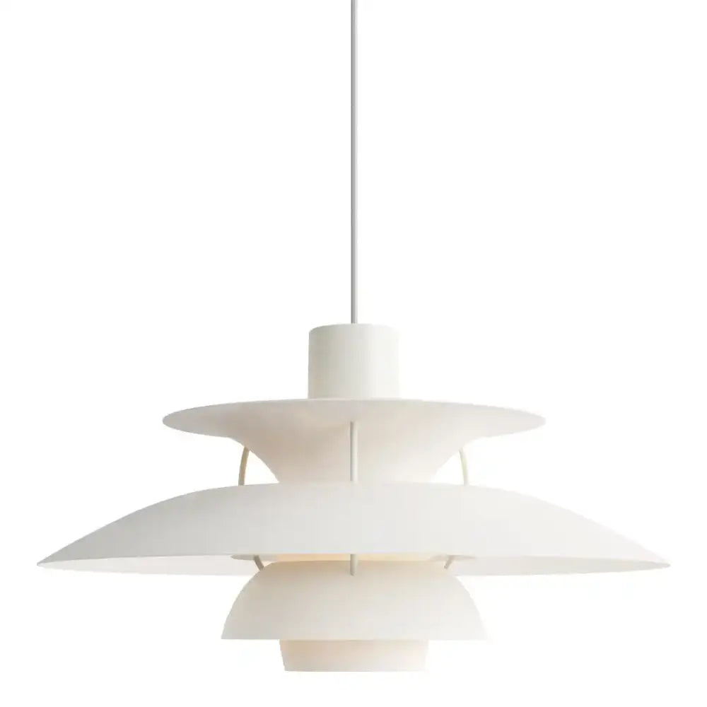 Modern white layered led pendant light for kitchen