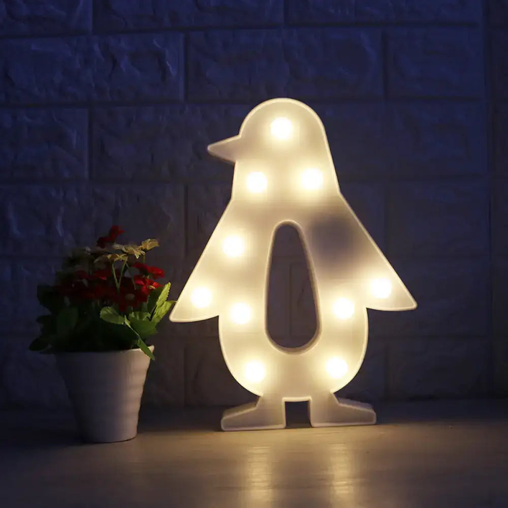 Modern white led reindeer nightstand light bedroom christmas element