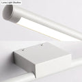 Modern white led vanity lamp with acrylic shade wall-mounted featuring warm white light and sleek cylindrical design