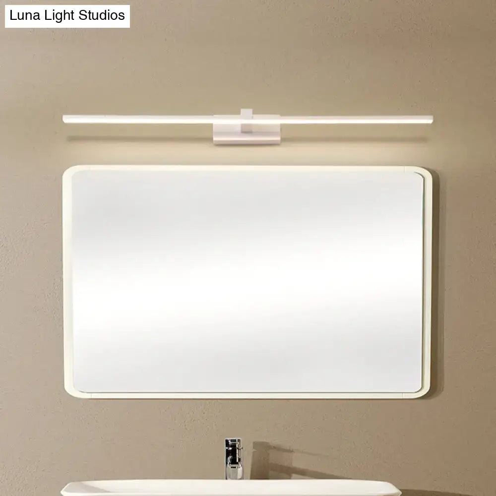 Modern white led wall light – bathroom vanity warm white fixture