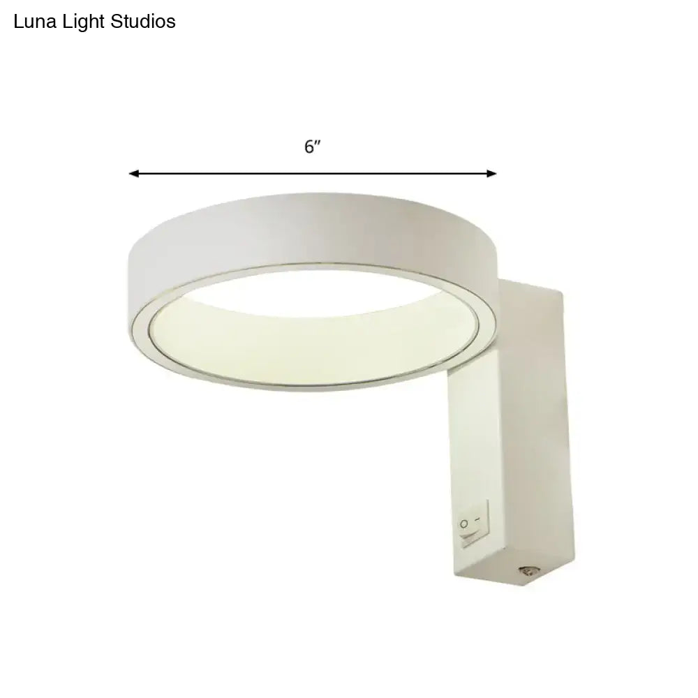 Modern white led wall sconce – living room direct wired light