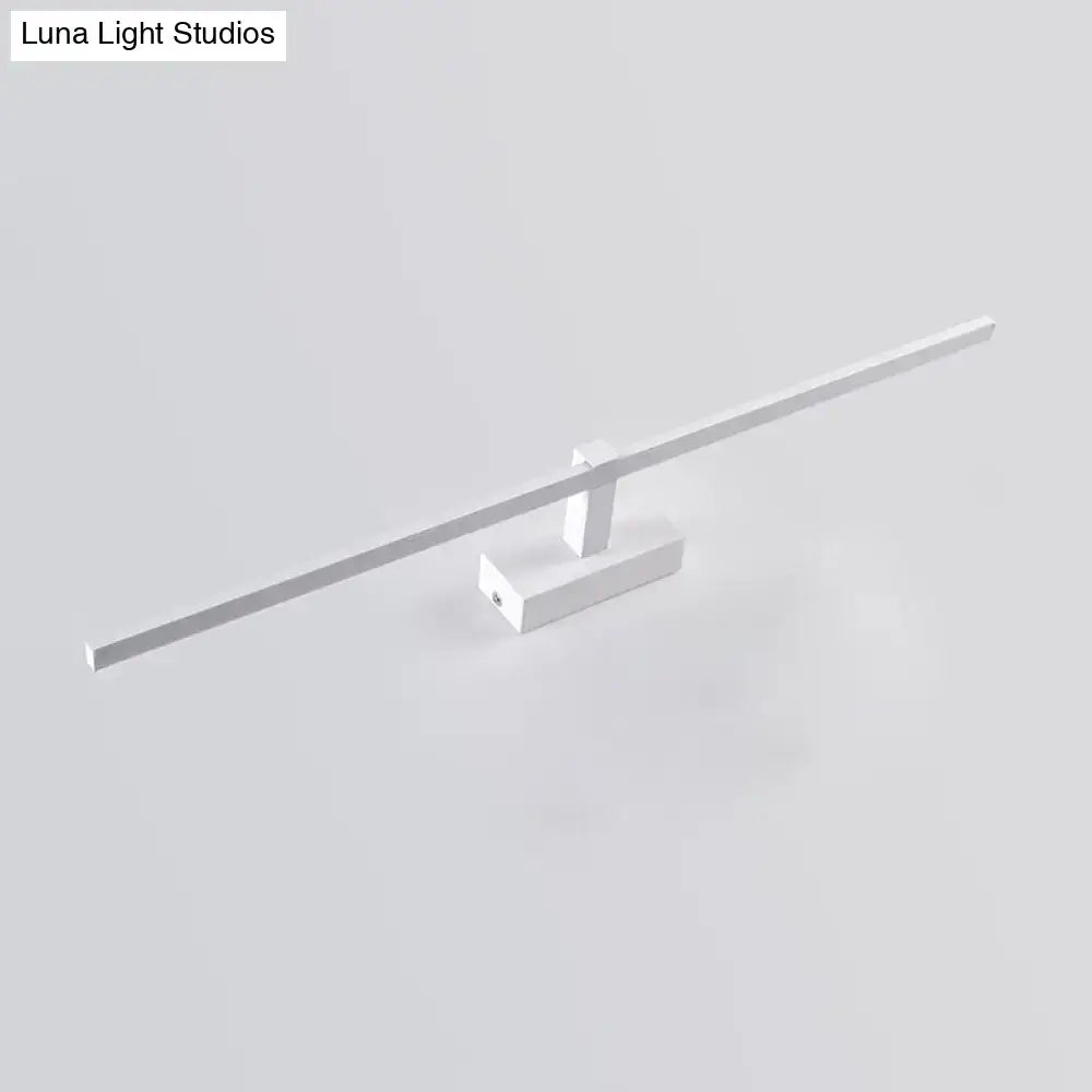 Modern white linear led wall sconce bathroom mirror light