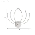 Modern white lotus wall sconce with curved spider-like arms and circular base for bedroom LED lighting