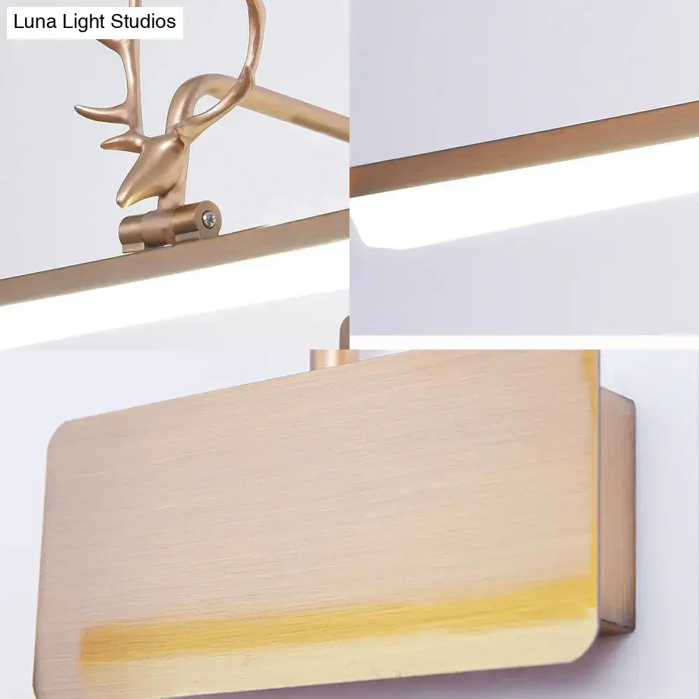 Modern white metal antler vanity wall lamp for bathroom