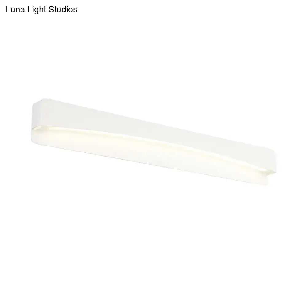 Modern white metal shade led wall sconce bathroom light