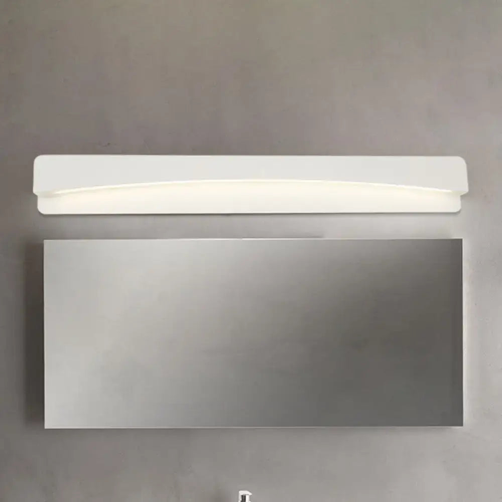 Modern white metal shade led wall sconce bathroom light