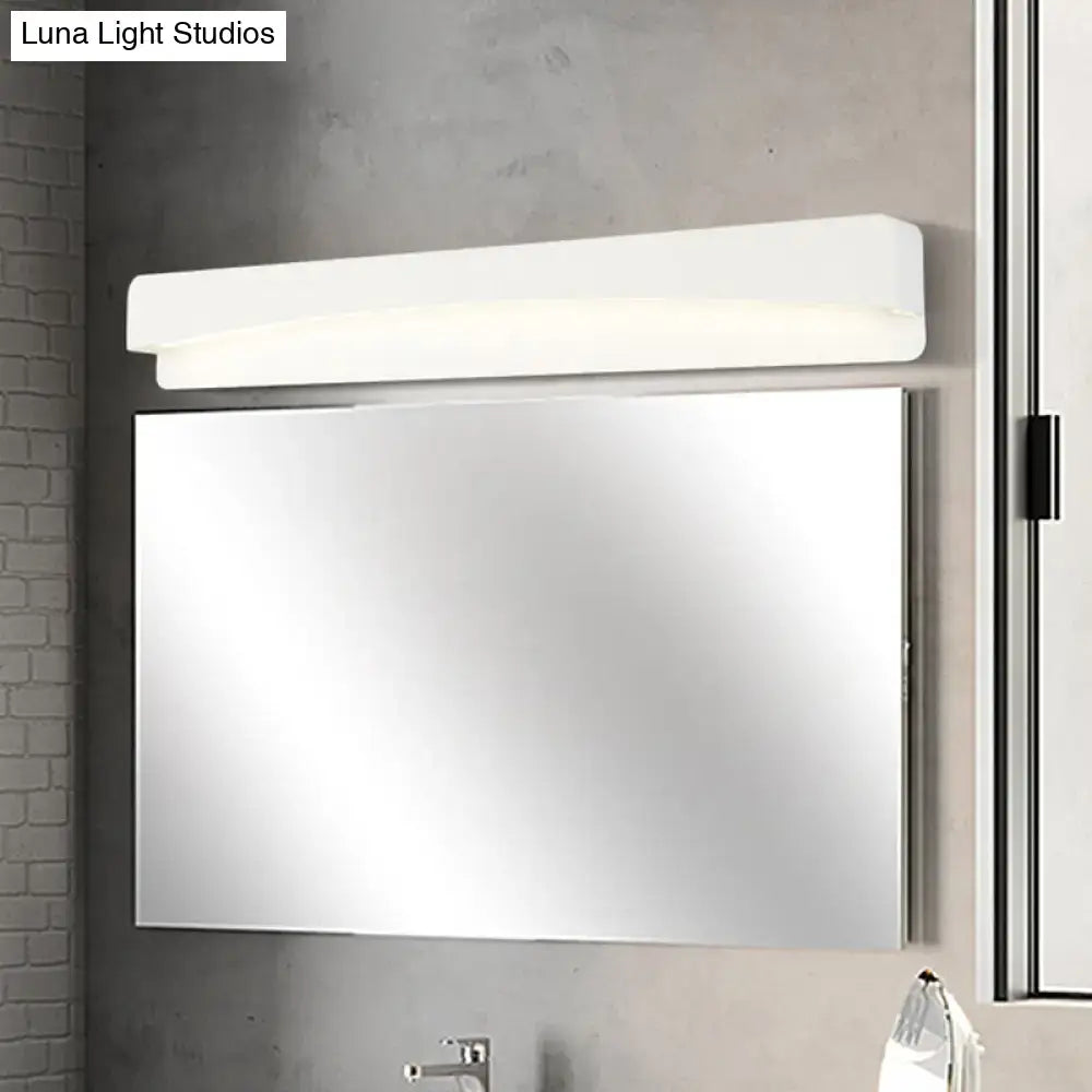 Modern white metal shade led wall sconce bathroom light