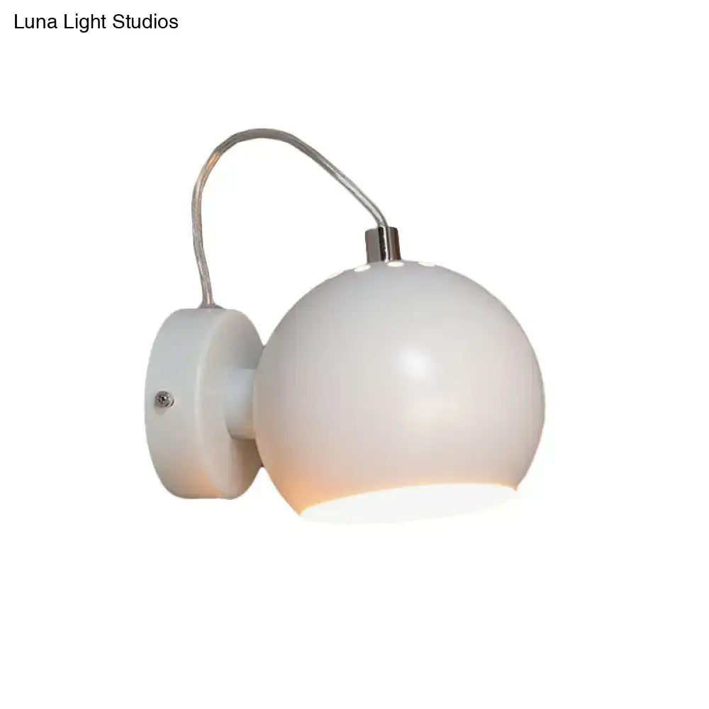 Modern white metal shade wall light bedroom 110v-120v fixture