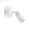 Modern white metal wall mounted led spotlight with adjustable head and ribbed heat sink for bedroom reading light