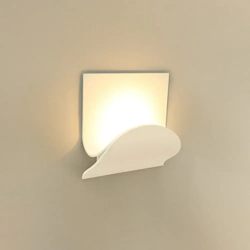Modern white nordic led wall lamp bedroom shaded acrylic light 110v-120v