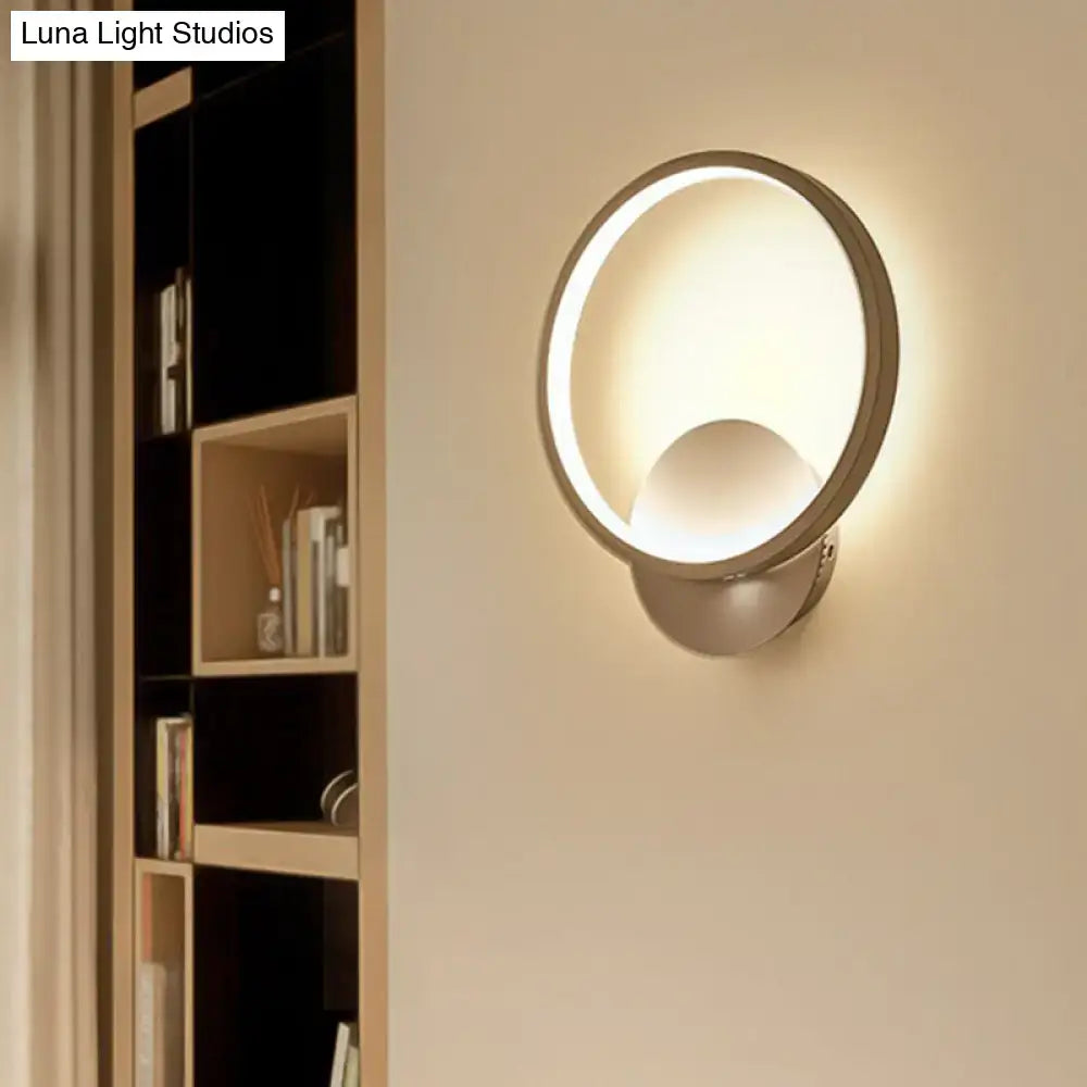 Modern white nordic led wall lamp bedroom shaded acrylic light 110v-120v