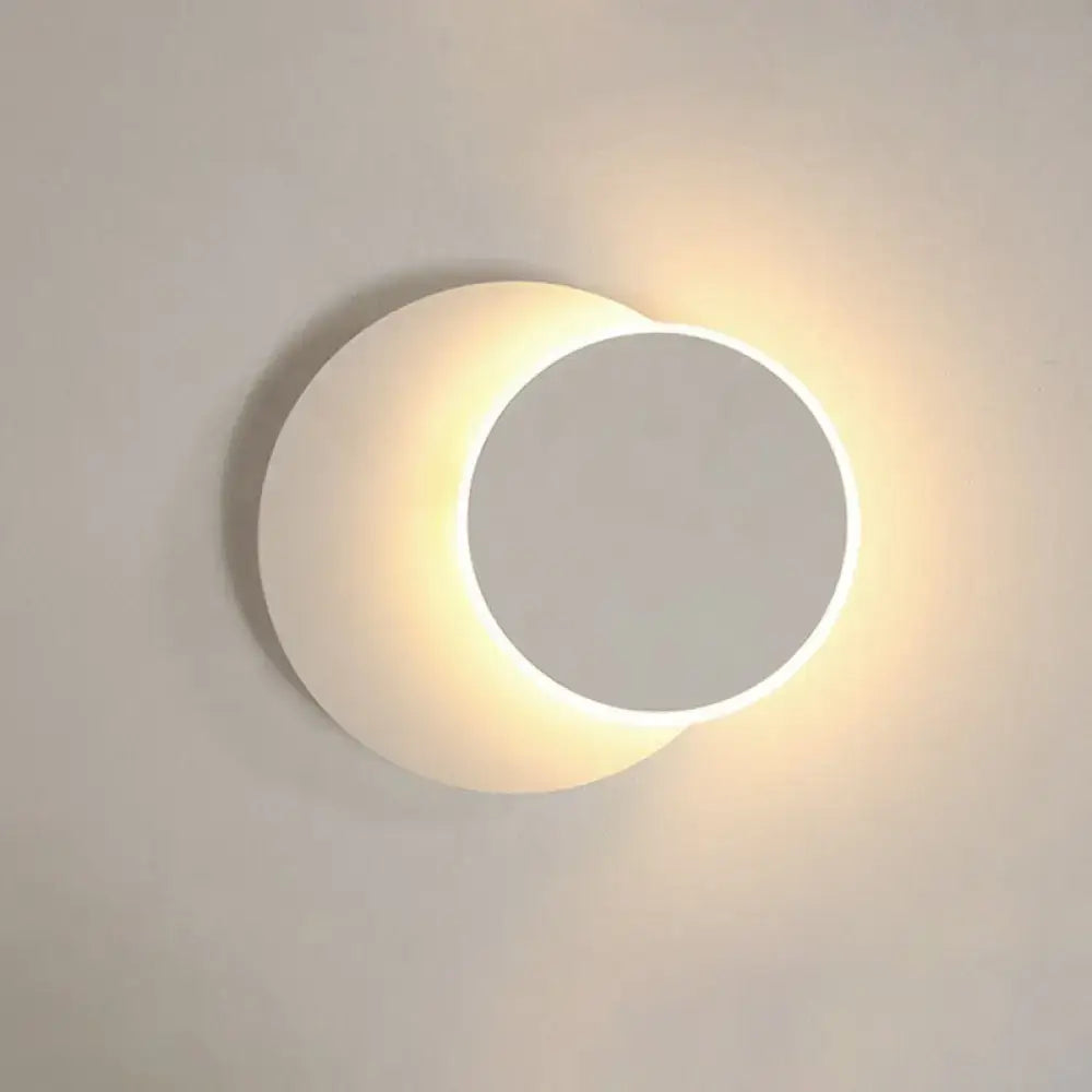 Modern white nordic led wall lamp bedroom shaded acrylic light 110v-120v