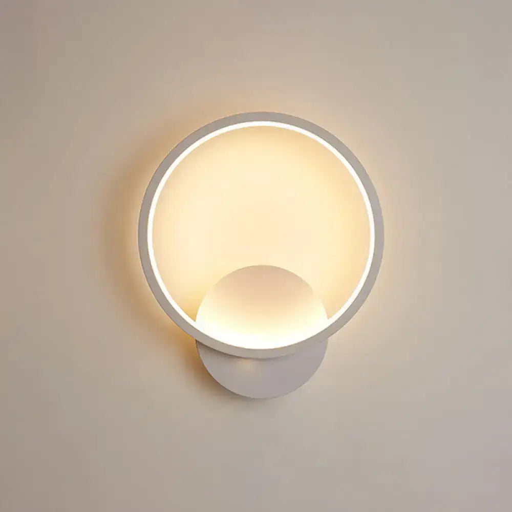 Modern white nordic led wall lamp bedroom shaded acrylic light 110v-120v
