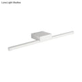 White rectangular wall-mounted pole vanity lighting with sleek modern design and smooth finish for bathroom use