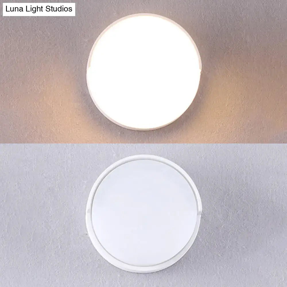 Modern white rectangular wall light warm white hallway direct wired