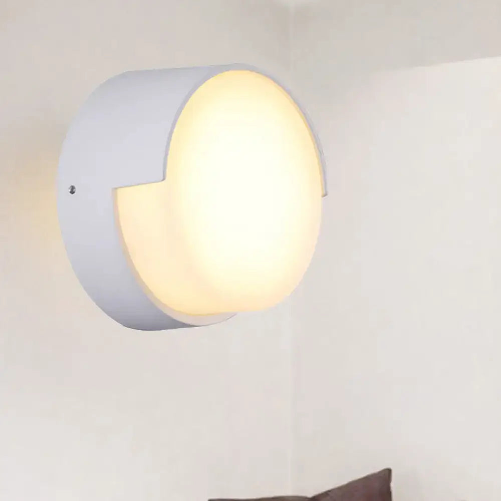 Modern white rectangular wall light warm white hallway direct wired
