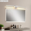 Modern white rectilinear wall sconce bathroom led mirror light