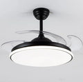 Modern white remote control ceiling fans with light for bedroom