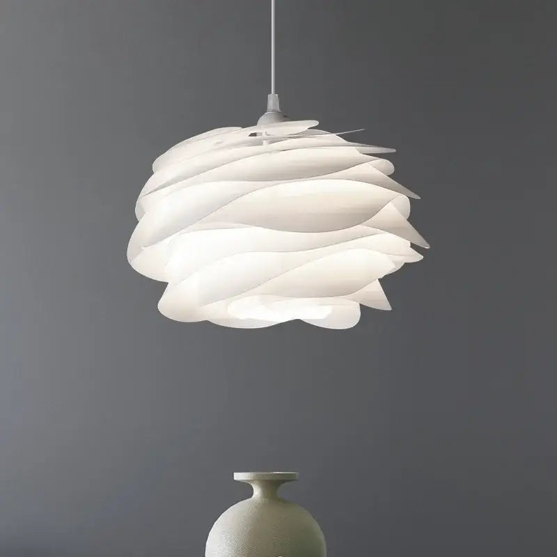 Modern white rose flower pendant lights for bedroom living room